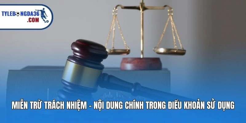 Miễn trừ trách nhiệm - nội dung chính trong điều khoản sử dụng